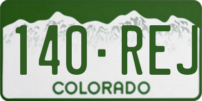 CO license plate 140REJ