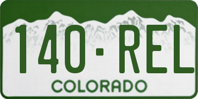 CO license plate 140REL