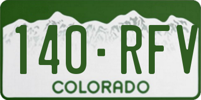 CO license plate 140RFV