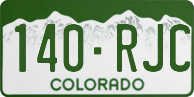 CO license plate 140RJC