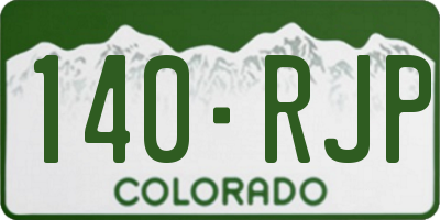 CO license plate 140RJP
