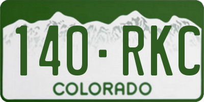 CO license plate 140RKC