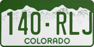 CO license plate 140RLJ