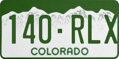 CO license plate 140RLX