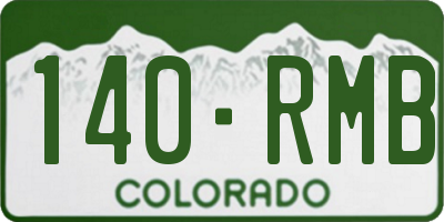 CO license plate 140RMB