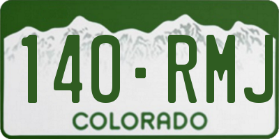 CO license plate 140RMJ