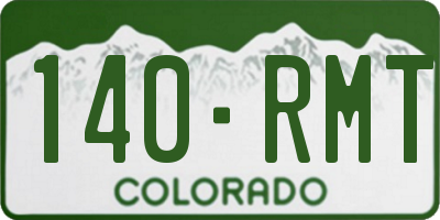 CO license plate 140RMT