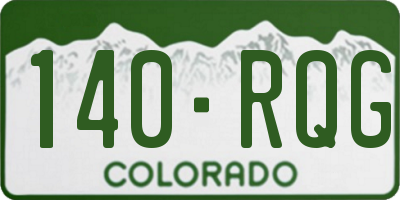 CO license plate 140RQG