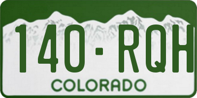 CO license plate 140RQH