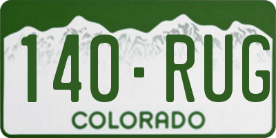 CO license plate 140RUG