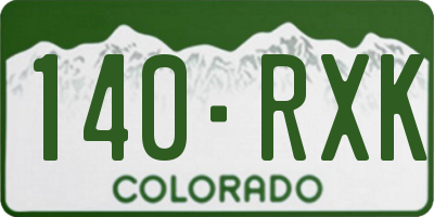 CO license plate 140RXK