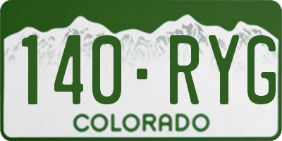 CO license plate 140RYG