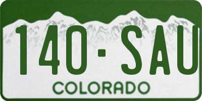 CO license plate 140SAU