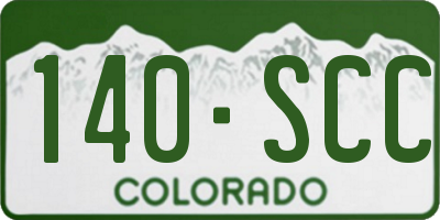 CO license plate 140SCC