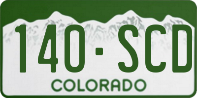 CO license plate 140SCD