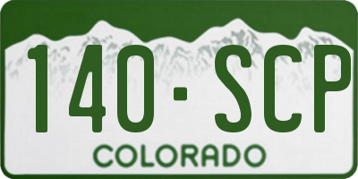 CO license plate 140SCP