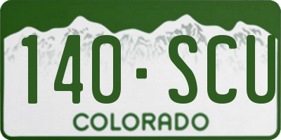 CO license plate 140SCU