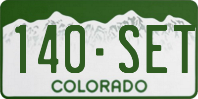 CO license plate 140SET