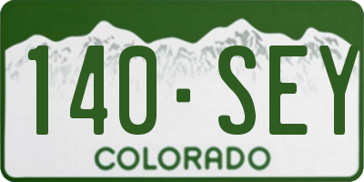 CO license plate 140SEY