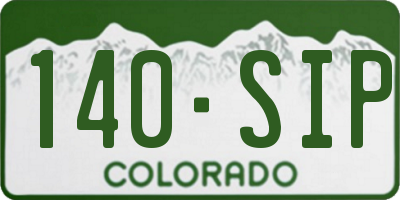CO license plate 140SIP