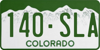 CO license plate 140SLA