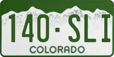 CO license plate 140SLI