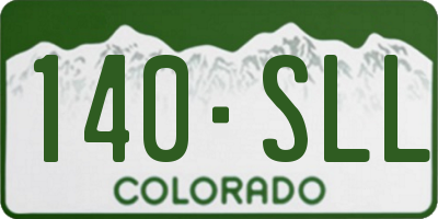 CO license plate 140SLL