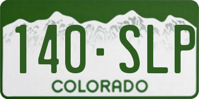 CO license plate 140SLP