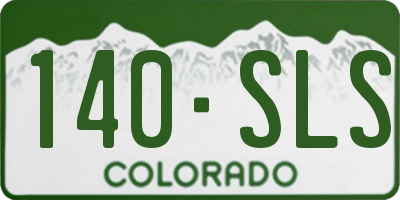 CO license plate 140SLS