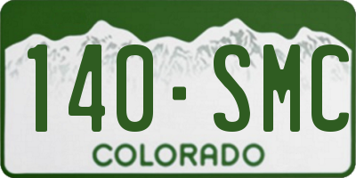CO license plate 140SMC