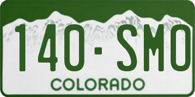 CO license plate 140SMO