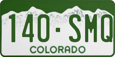 CO license plate 140SMQ