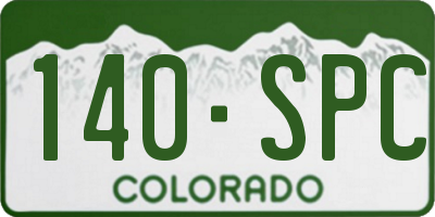 CO license plate 140SPC