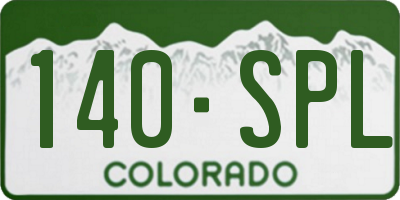 CO license plate 140SPL