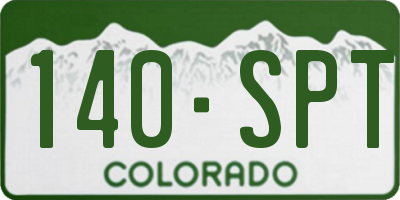 CO license plate 140SPT