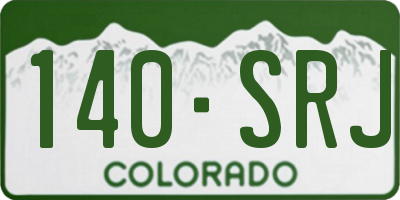 CO license plate 140SRJ