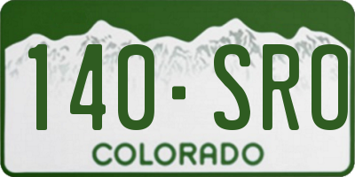 CO license plate 140SRO