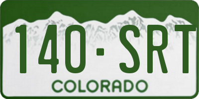 CO license plate 140SRT