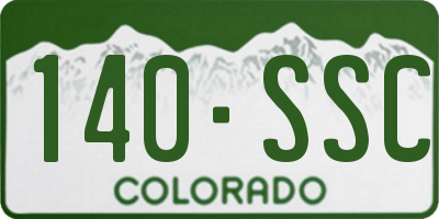CO license plate 140SSC
