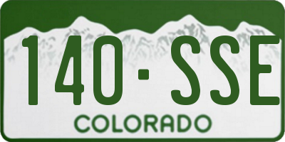CO license plate 140SSE