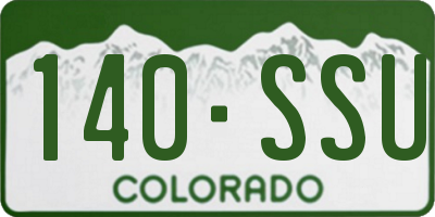 CO license plate 140SSU