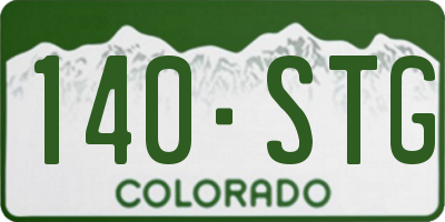 CO license plate 140STG