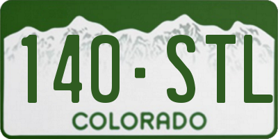 CO license plate 140STL