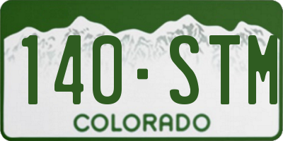 CO license plate 140STM