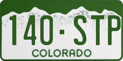 CO license plate 140STP