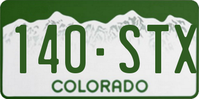CO license plate 140STX