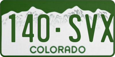 CO license plate 140SVX
