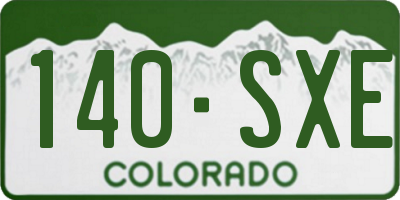 CO license plate 140SXE