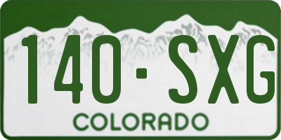 CO license plate 140SXG
