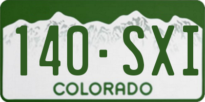 CO license plate 140SXI